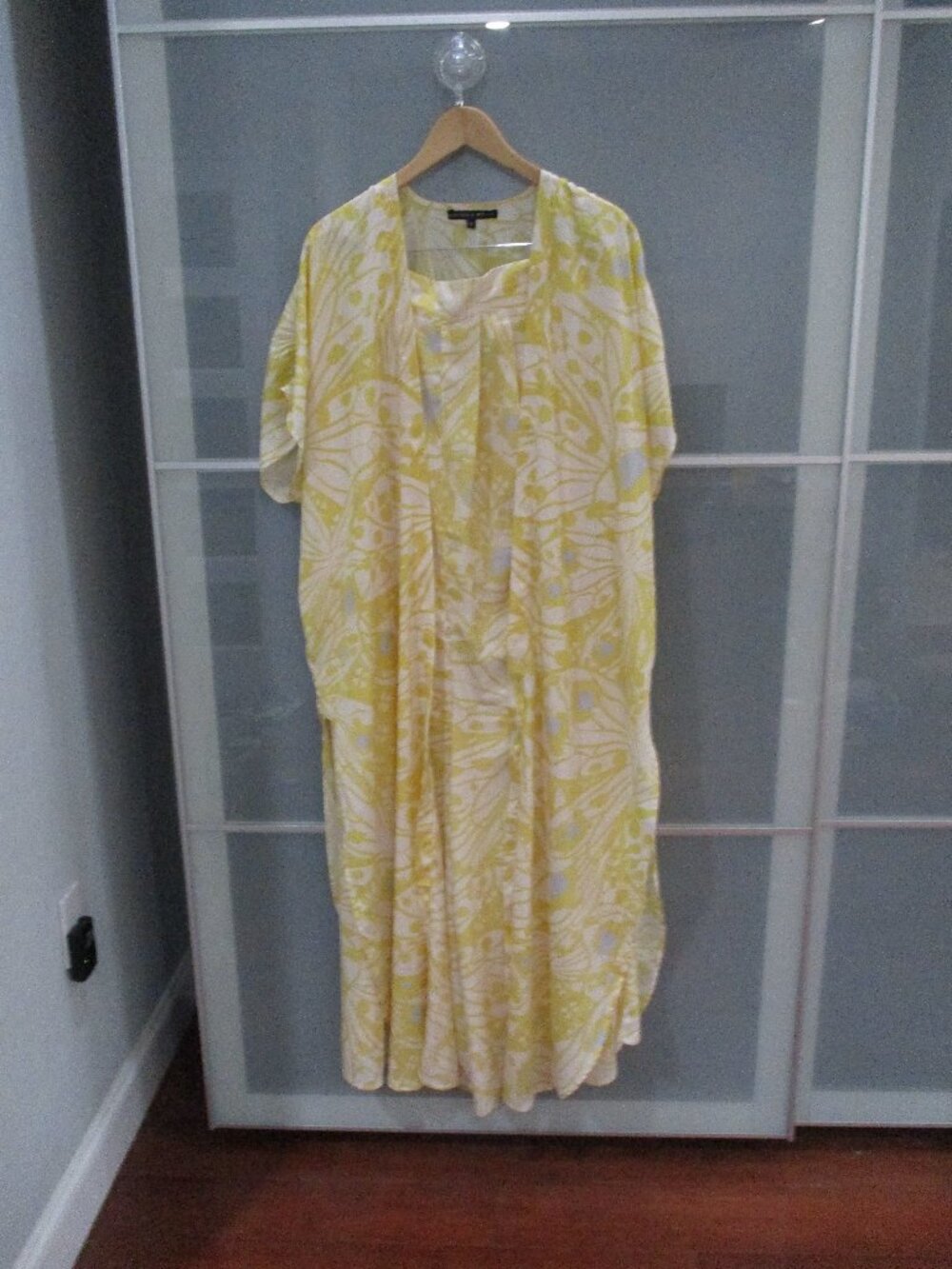 America & Beyond Open Front Duster and Wide Leg Pants Set